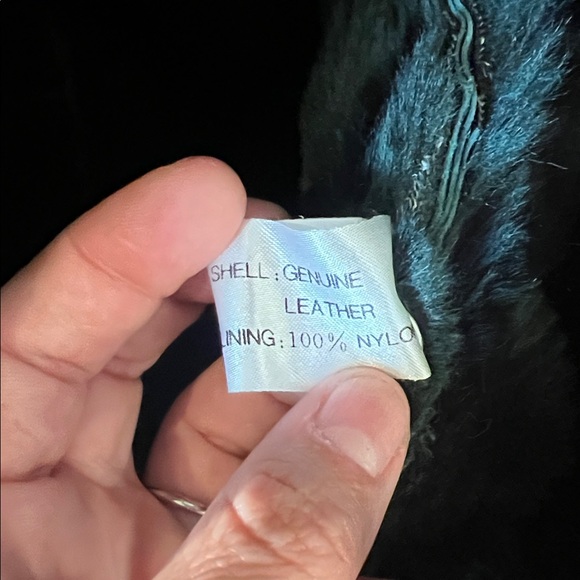 Vintage HEAVY coat! Leather / suede with warm lining - Picture 10 of 11